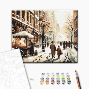 Malowanie po numerach Winterliche Stadt