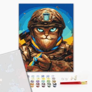 Malowanie po numerach Premium Odważny kotek ©Marianna Pashchuk
