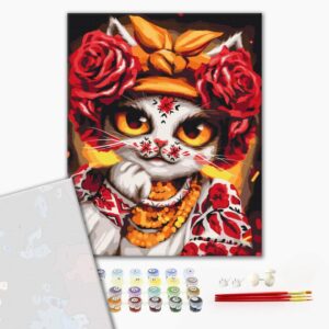 Malowanie po numerach Premium Kotka Róża  © Marianna Pashchuk