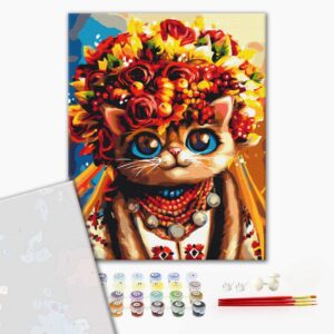 Malowanie po numerach Premium Jesienna Kotka © Marianna Pashchuk