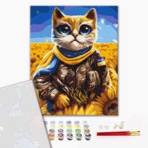 Malowanie po numerach Premium Kitty Hero© Marianna Pashchuk