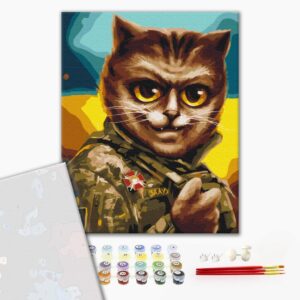 Malowanie po numerach Premium Kitty głównodowodząca ©Marianna Pashchuk