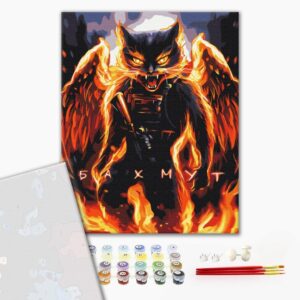 Malowanie po numerach Premium Kot Niezniszczalny Bakhmut ©Marianna Pashchuk