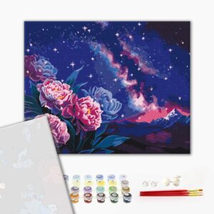 Malowanie po numerach Premium Nocne kwiaty © Anna Steshenko