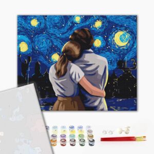 Malowanie po numerach Premium Spojrzenie w kijowską noc @Polina Skurykhina