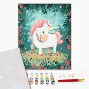 Malowanie po numerach Premium Jednorożec
