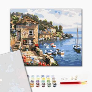 Malowanie po numerach Premium Łodzie na morzu