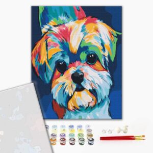 Malowanie po numerach Premium Jasny pies