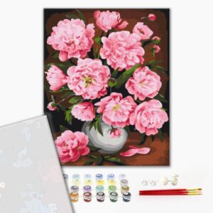 Malowanie po numerach Premium Kwitnące piwonie